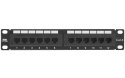 PP12V-1U-UTP6/B - patch panel 10" - 12-portów UTP 6