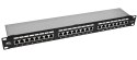 PP24H-1U-FTP5E/B - patch panel 19" - 24-porty FTP 5e