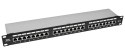 PP24H-1U-FTP6/B - patch panel 19" - 24-porty FTP 6