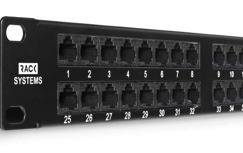 PP48E - patch panel 19" - 48-portów UTP 5e