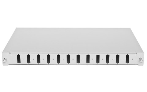 SBF12SCDX/W - przełącznica światłowodowa 19" 1U 12xSC duplex z prowadnicami