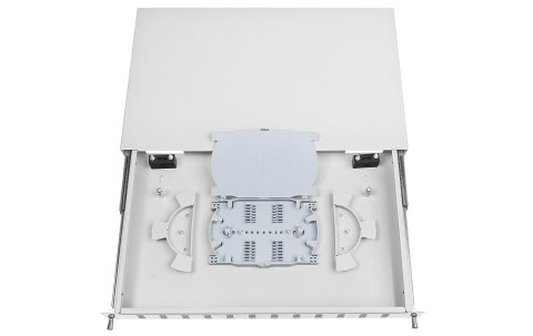 SBF12SCDX/W - przełącznica światłowodowa 19" 1U 12xSC duplex z prowadnicami