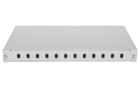 SBF12SCSX/W - przełącznica światłowodowa 19" 1U 12xSC simplex z prowadnicami
