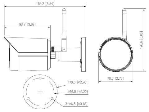 KAMERA IP IPC-HFW1430DS-SAW-0280B Wi-Fi - 4 Mpx 2.8 mm DAHUA