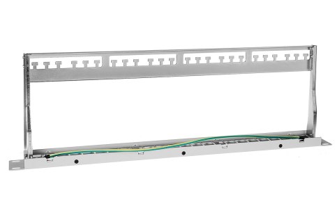 PPK24-1U-W - patch panel STP 19" - 24-porty keystone z organizerem