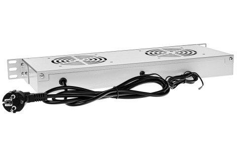 FANSKT-W - panel wentylacyjny RACK z termostatem - 2 wentylatory