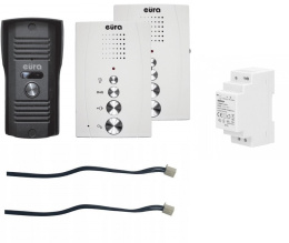 DOMOFON EURA ADP-51A3 1-rodzinny, 2 unifony, interkom, biały