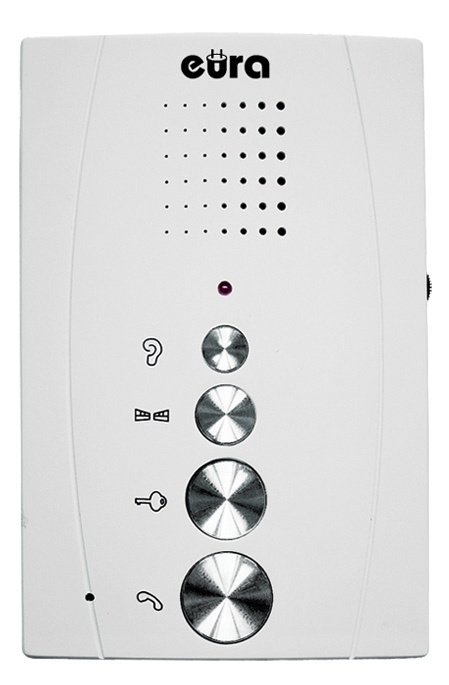 DOMOFON EURA ADP-51A3 1-rodzinny, 2 unifony, interkom, biały