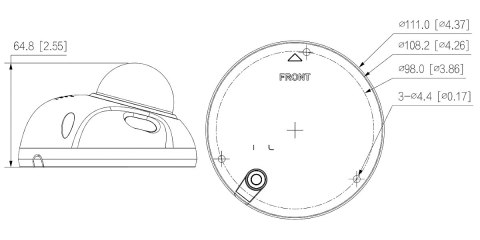 KAMERA WANDALOODPORNA IP IPC-HDBW3541F-AS-0280B-S2 - 5 Mpx 2.8 mm DAHUA