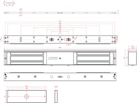 ZWORA ELEKTROMAGNETYCZNA 2 X 540KG Z SYGNALIZACJĄ EL-1200DSL2 SCOT