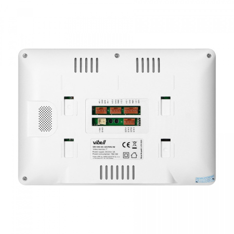 Wideo monitor bezsłuchawkowy, kolorowy, LCD 7" do zastosowania w systemach VIBELL, biały