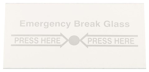 ZAPASOWA SZYBKA PW-C1/GLASS DO PRZYCISKÓW AWARYJNEGO OTWIERANIA DRZWI