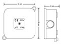 Puszka natynkowa pusta 4 wlotów VIPLAST VP-2 BIAŁA IP44 85x85x35mm 027-01