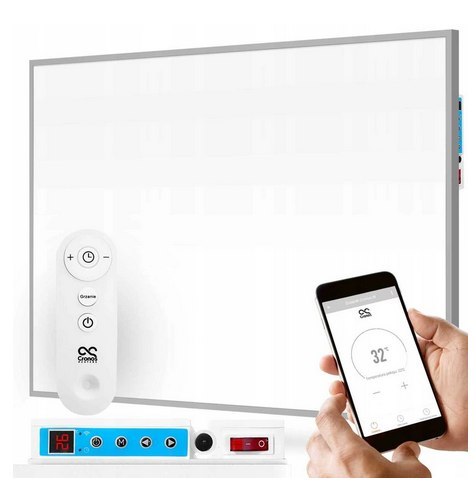 Panel grzewczy IR CRONOS Synthelith PRO CRP-1200TWP Grey