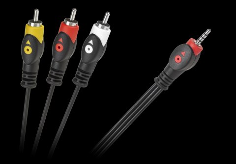 Kabel Jack 3.5 cztero-polowy 3 x RCA 3m