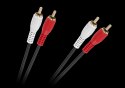 Kabel 2 x RCA - 2 x RCA 1,5m czarny 4mm