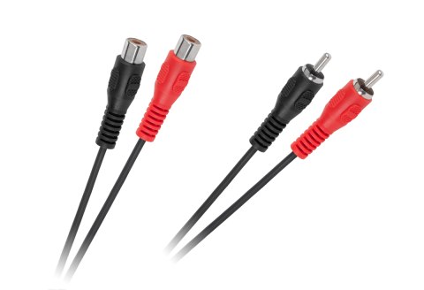 Kabel 2 x RCA wtyk - 2 x RCA gniazdo 3m