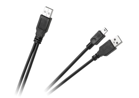 Kabel USB wtyk - wtyk + mini USB 5pin