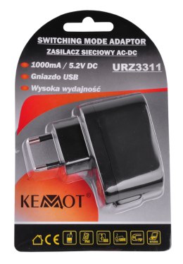 Zasilacz sieciowy 230V /USB 5V 1000mA