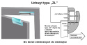 Uchwyt montażowy BK-600ZLC2 typu "ZL" z maskownicą do drzwi otwieranych do wewnątrz