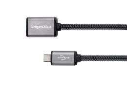 Kabel USB - micro USB gniazdo-wtyk 1.0m Kruger&Matz