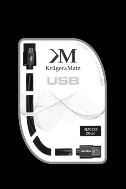 Kabel USB - micro USB wtyk-wtyk 0.2m Kruger&Matz