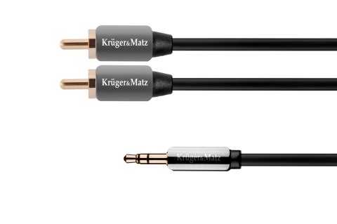 Kabel wtyk jack 3.5 - 2RCA stereo 1.0m Kruger&Matz