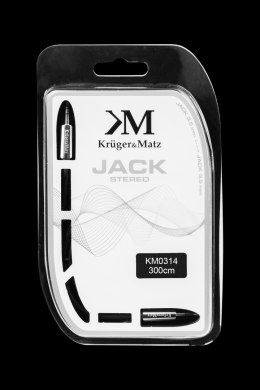 Kabel wtyk - wtyk jack 3.5 stereo 3.0m Kruger&Matz