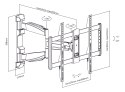 Uchwyt naścienny uniwersalny MONTEK do LED TV (37-70") MA3-346 regulacja w pionie i poziomie