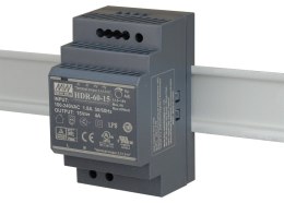 ZASILACZ IMPULSOWY NA SZYNĘ DIN MEAN WELL HDR-60-15 15V/60W/4A