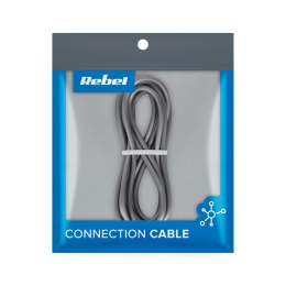 Kabel USB 3.0 - USB typu C REBEL 100 cm czarny