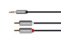 Kabel jack 3.5 wtyk stereo - 2RCA 1.8m Kruger&Matz Basic