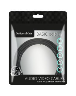 Kabel jack 3.5 wtyk stereo - 2RCA 1.8m Kruger&Matz Basic