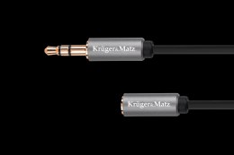 Kabel jack 3.5 wtyk stereo - 3.5 gniazdo stereo 1.8m Kruger&Matz Basic