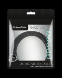 Kabel jack 3.5 wtyk stereo - 3.5 gniazdo stereo 1.8m Kruger&Matz Basic