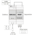 M-SEP/HDR-30-24 - Zasilacz (max 4 monitory)