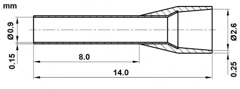 TULEJKA KABLOWA TUL-0.5/8/DIN-W*P100
