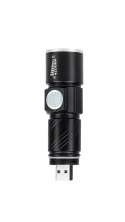 Latarka aluminiowa 3W (ZOOM, wtyk USB)