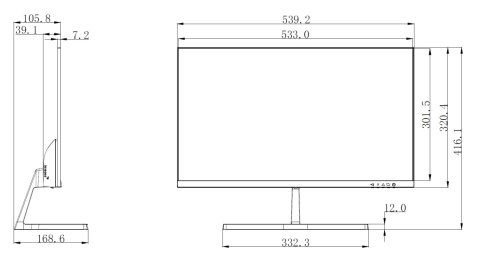 MONITOR VGA, HDMI, AUDIO LM24-B200S 23.8 " DAHUA