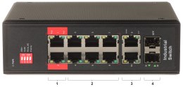 SWITCH PRZEMYSŁOWY POE GTX-P1-12-82G-V2 8-PORTOWY SFP