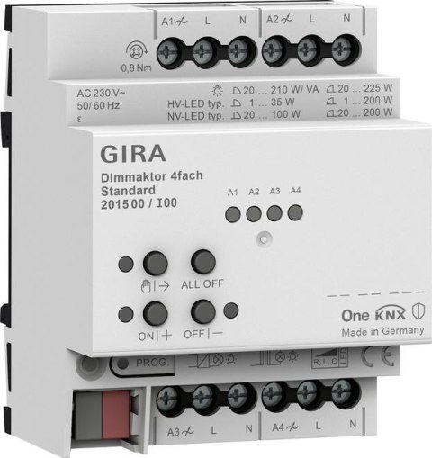 GIRA aktor ściemniający 4x standard KNX ONE 201500