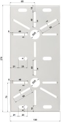 BLACHA MONTAŻOWA BM-130X280 PODWÓJNA