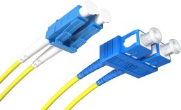 PATCHCORD ŚWIATŁOWODOWY SM SC/UPC-LC/UPC DUPLEX 10m