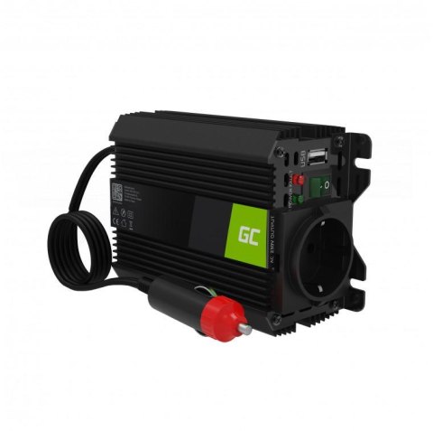 PRZETWORNICA NAPIĘCIA INWERTER Green Cell PRO 12V / 230V 150W/300W MODYFIKOWANA SINUSOIDA INVGC06