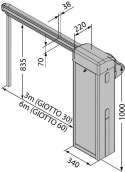 Szlaban kompletny BFT GIOTTO ULTRA 36 z ramieniem 3m