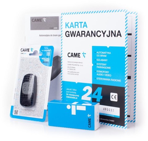 Zestaw CAME V1000 ATOMO (szyna z paskiem 2-częściowa 3.3m) MV-0070 do bram garażowych