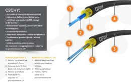 KABEL ŚWIATŁOWODOWY AirFlow S-QOTKSdD 2J - 100m