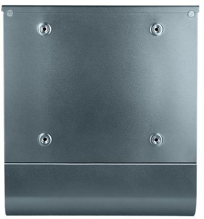 Skrzynka na listy HAITI z gazetnikiem, wizytownikiem i okeinkami, antracyt