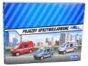 Metalowe Autko Mini Van Straż Pożarna Policja 8cm HKG068