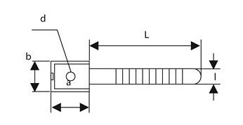 UCHWYT PASKOWY DO PRZEWODÓW UP-22UV CZARNY (100szt.)